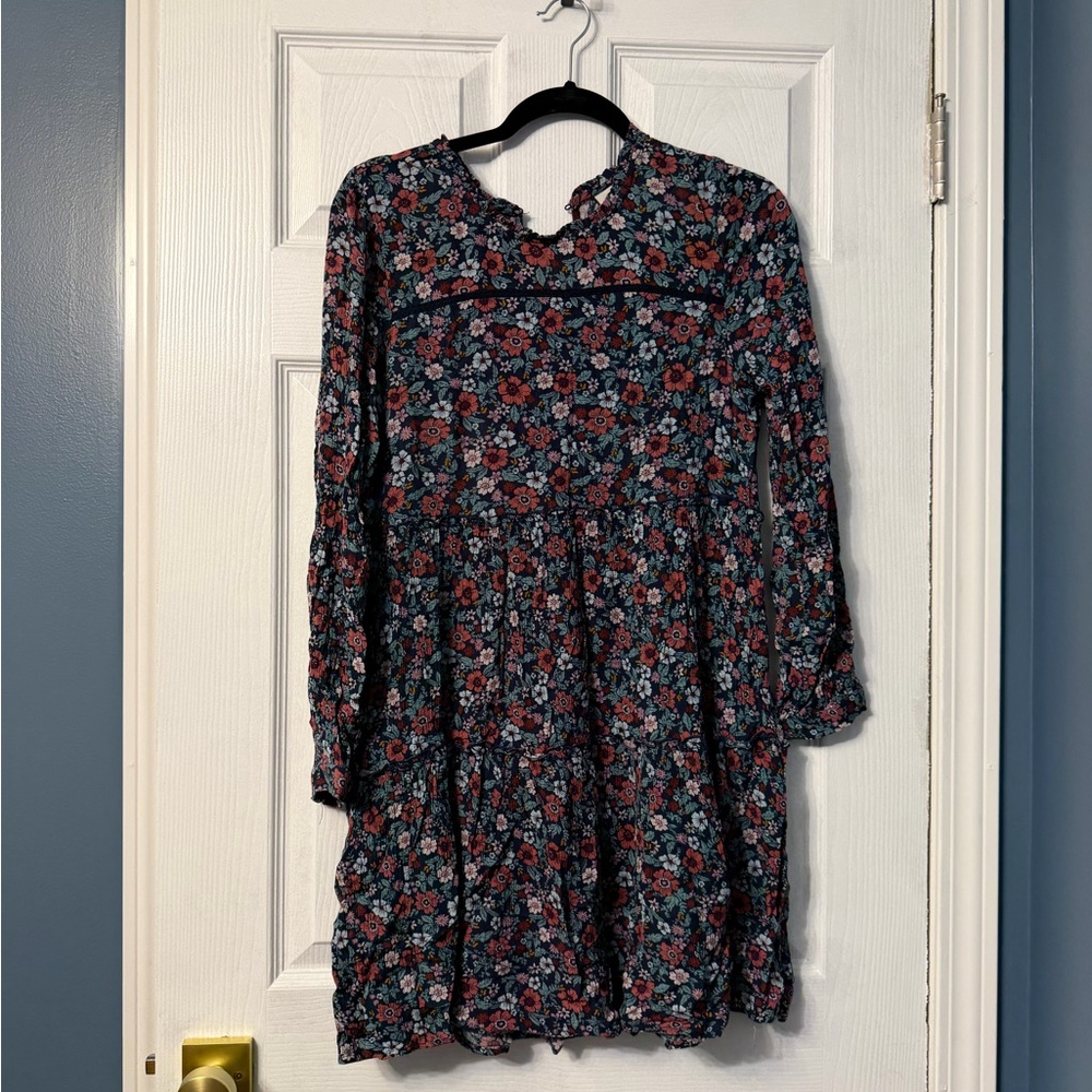 Knox Rose floral long sleeve mini dress size small